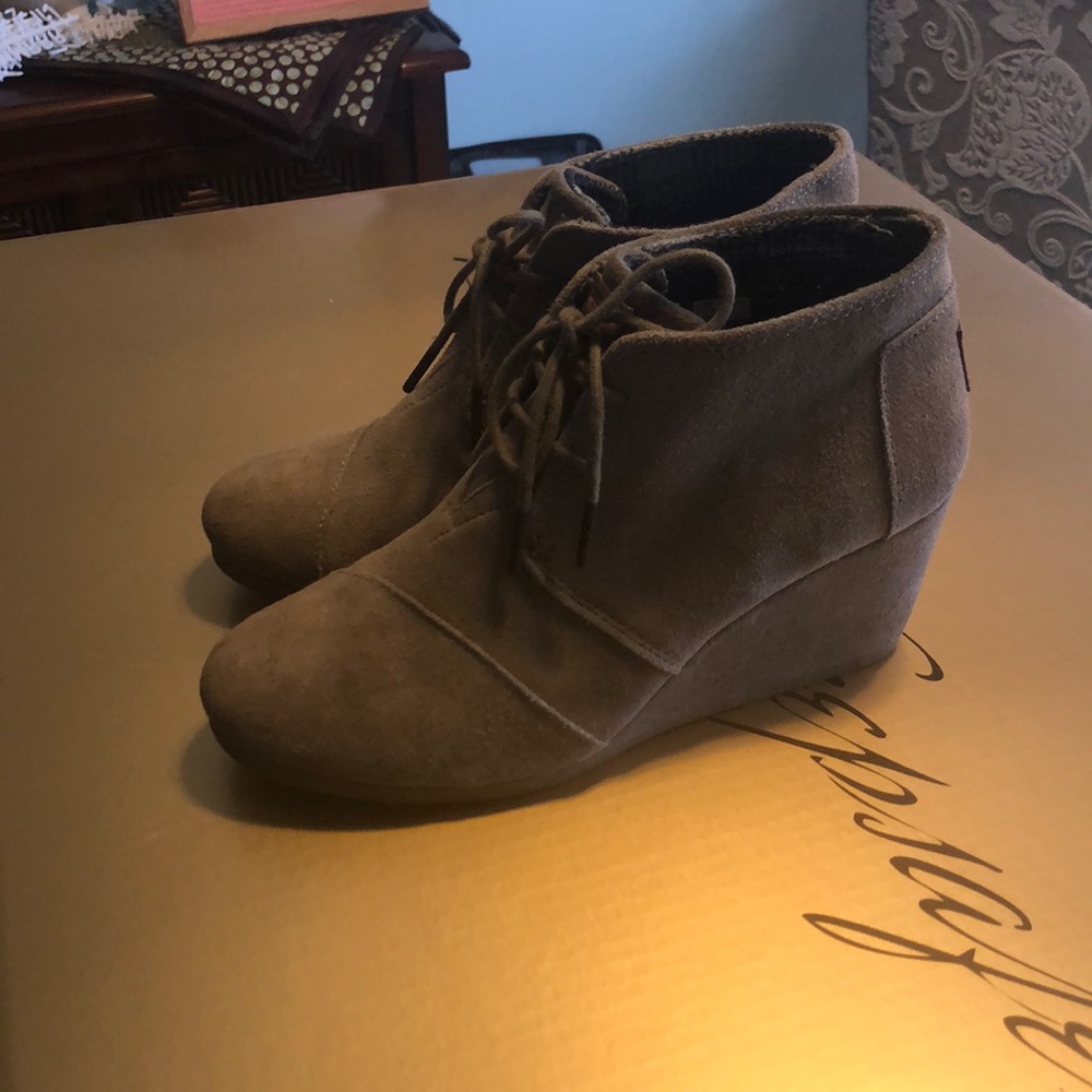 Toms desert wedges - taupe
